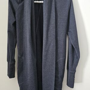 SOLD X-POSTED Eddie Bauer Charcoal Open Front Cardigan